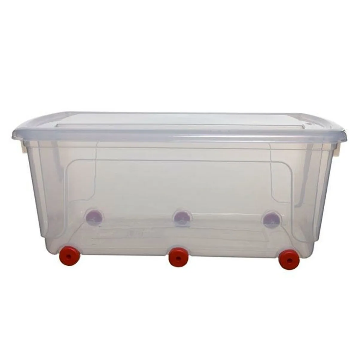 Scatola con Ruote per Organizzare Archivo 2000 Trasparente Plastica 70 L 44 x 81 x 34 cm