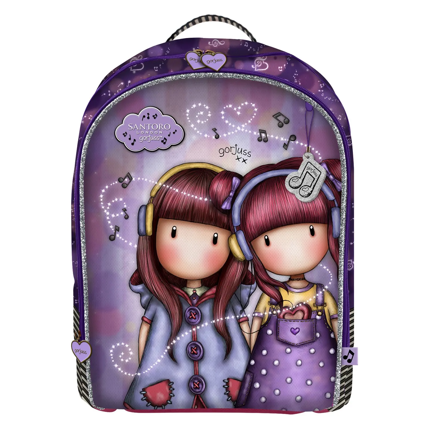 Zaino Scuola The Duet Gorjuss M572A Viola 32 x 45 x 13.5 cm