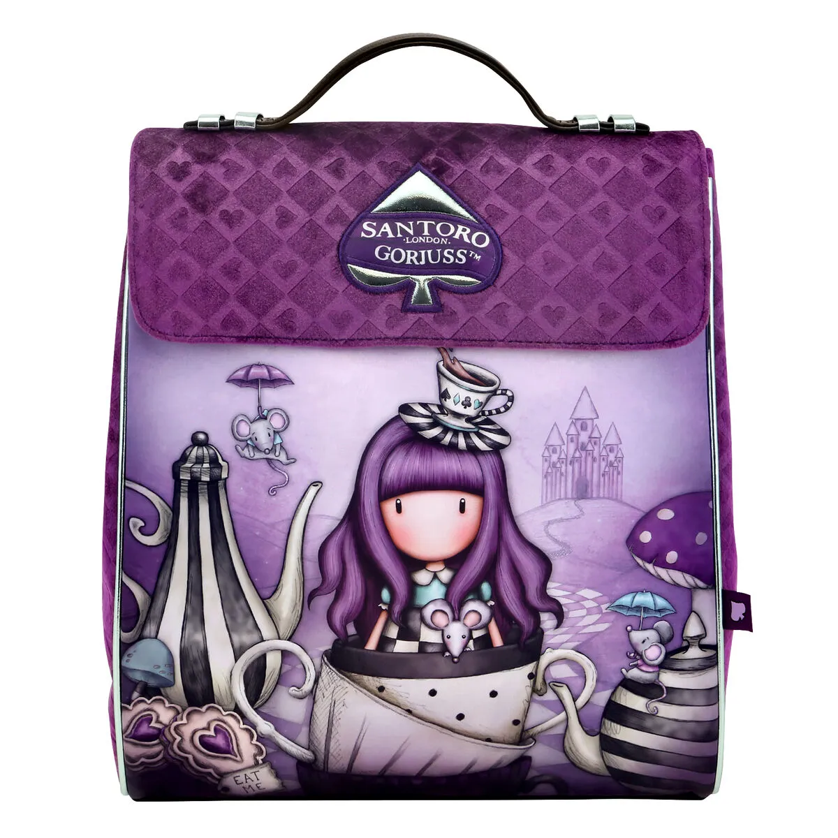 Zaino per Bambini Gorjuss A little more tea Viola (27 x 33 x 15 cm)