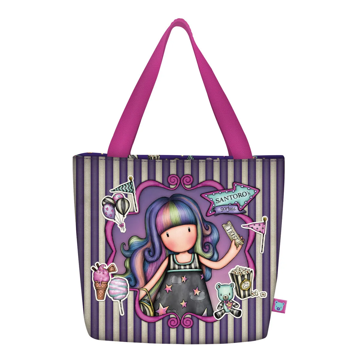 Borsa Gorjuss Up and away Portamerenda Viola (24 x 29 x 10 cm)