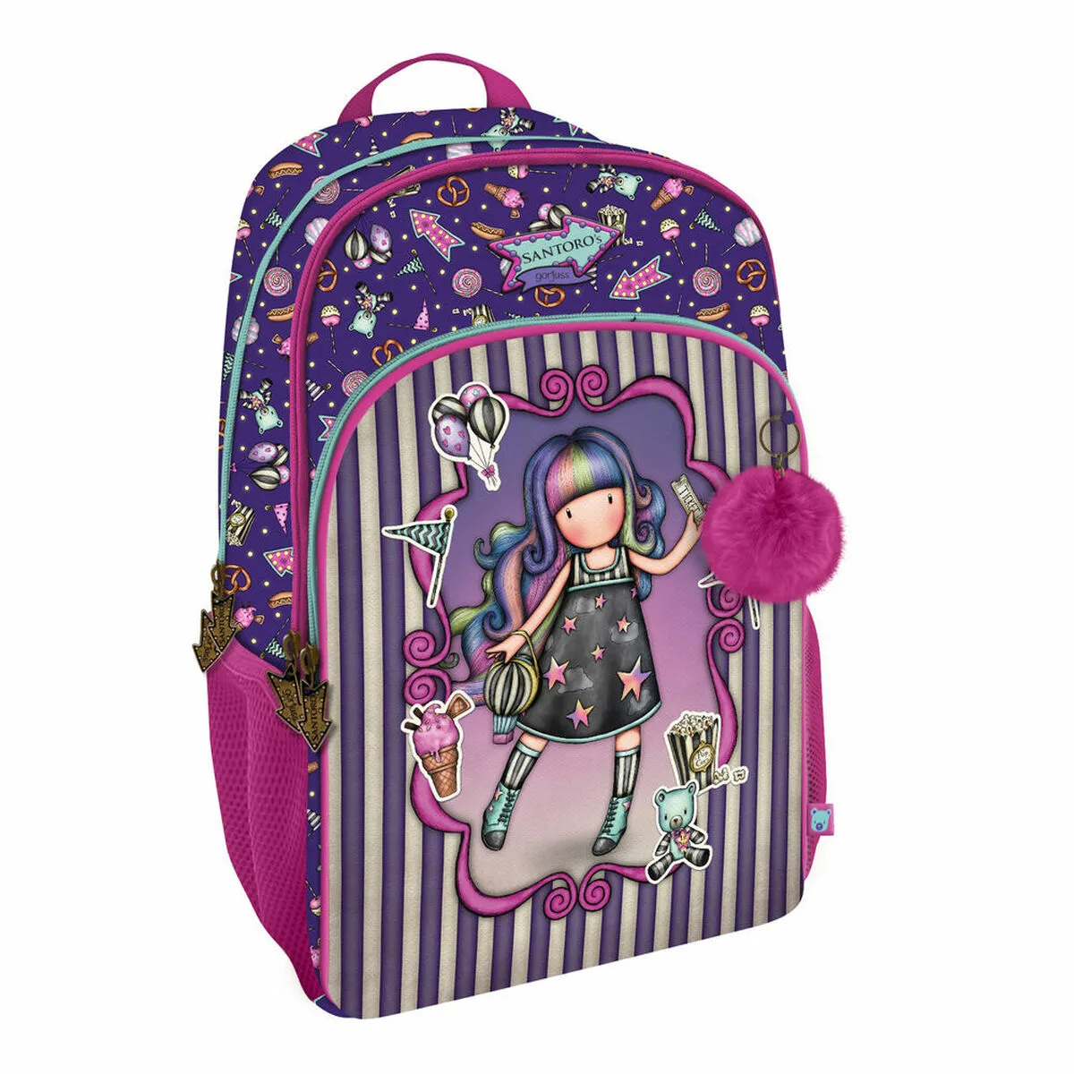 Zaino Scuola Gorjuss Up and away Viola (29 x 45 x 17 cm)