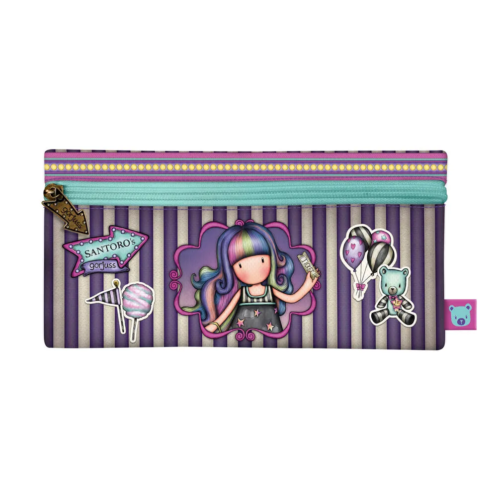 Astuccio Scuola Gorjuss Up and away Viola (22 x 11 x 1.5 cm)