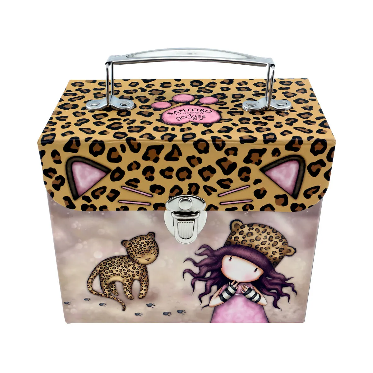 Scatola portaoggetti Gorjuss Purrrrrfect love Cartone (16 x 13,4 x 9 cm)