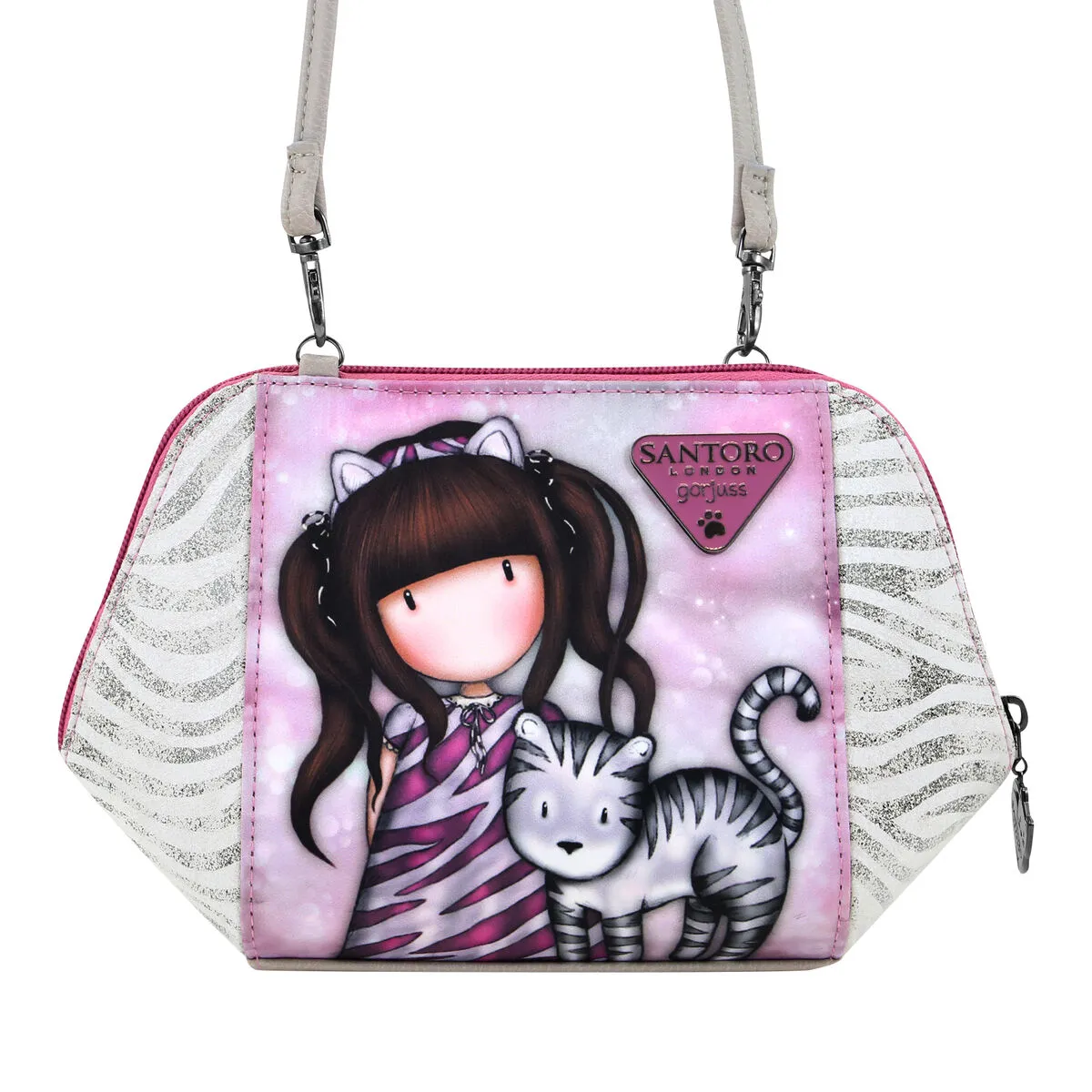 Borsa a Tracolla Gorjuss Ruby wild Grigio (26 x 15,5 x 9,5 cm)