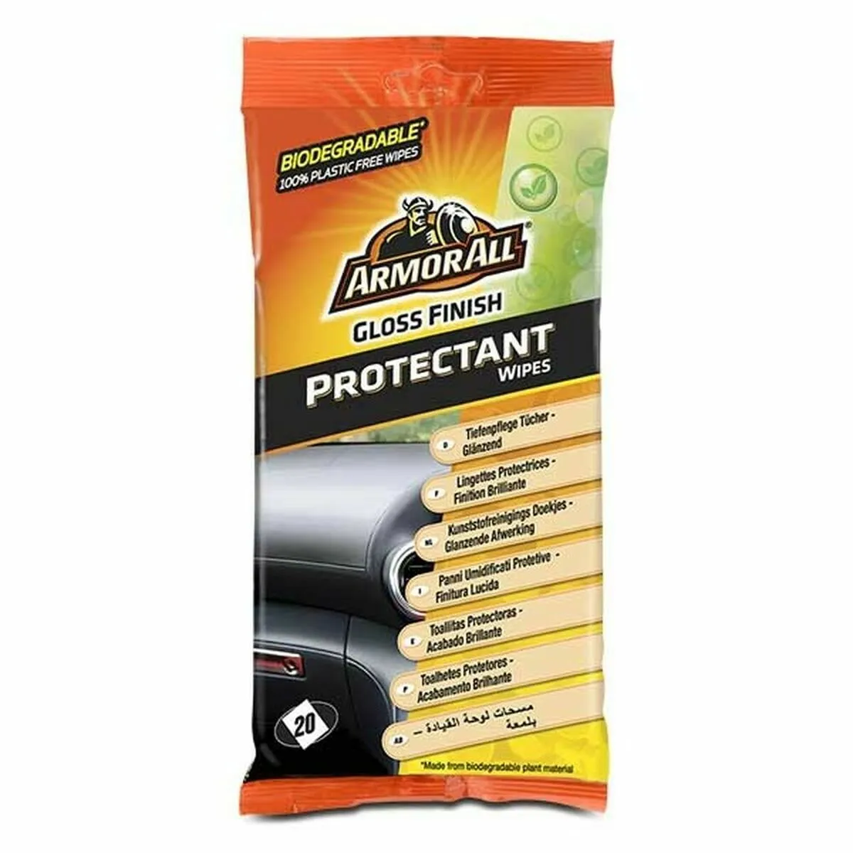 Salviette per la Pulizia della Plastica Armor All AABIO36020ML Finitura lucida 20 uds