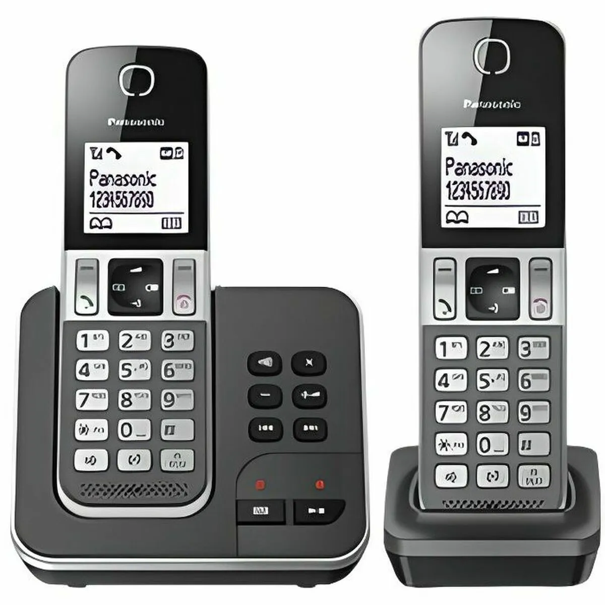 Telefono Senza Fili Panasonic KX-TGD322 Bianco Nero Nero/Grigio