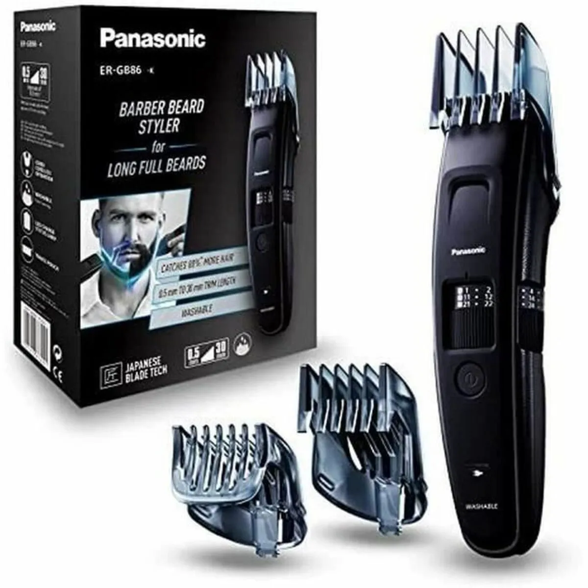 Rasoio per depilazione e per Capelli Panasonic ER-GB86-K503 0,5-30 mm (3 Unità)