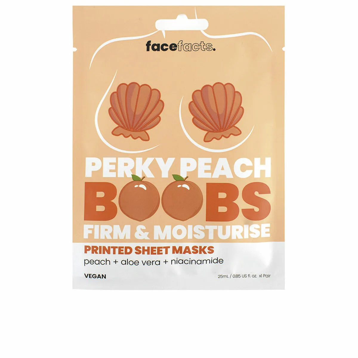 Maschera Idratante Face Facts Perky Peach Boobs Busto 25 ml