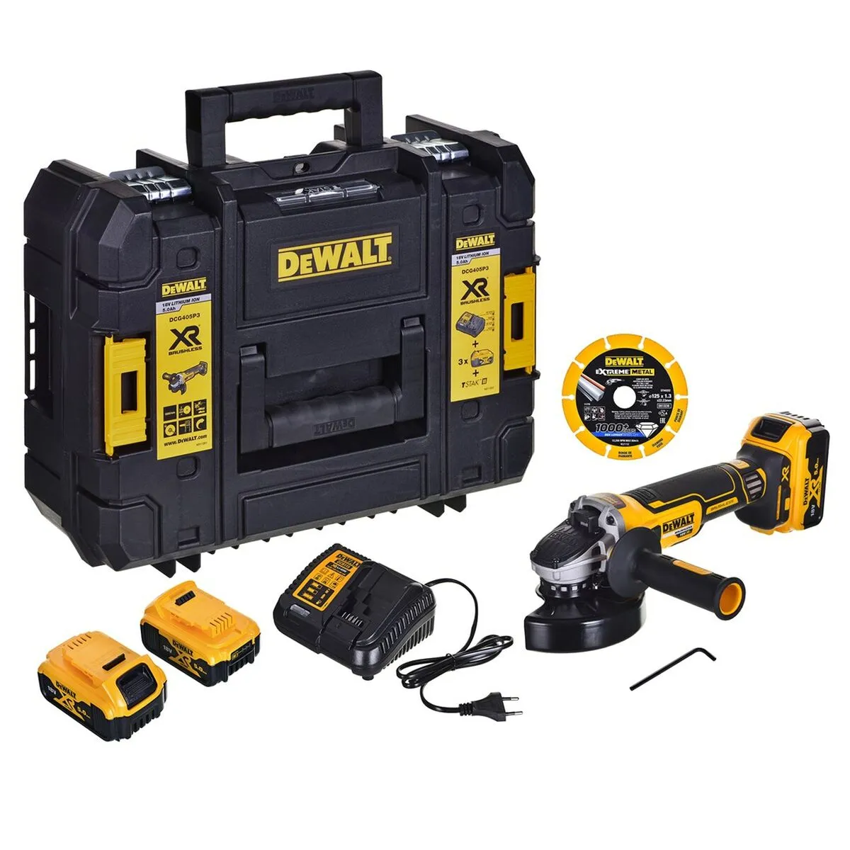 Smerigliatrice Dewalt DCG405P3 18 V 125 mm