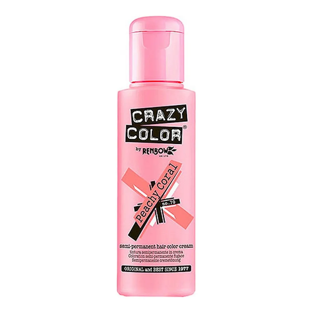 Tintura Semipermanente Peach Coral Crazy Color Nº 70 (100 ml)