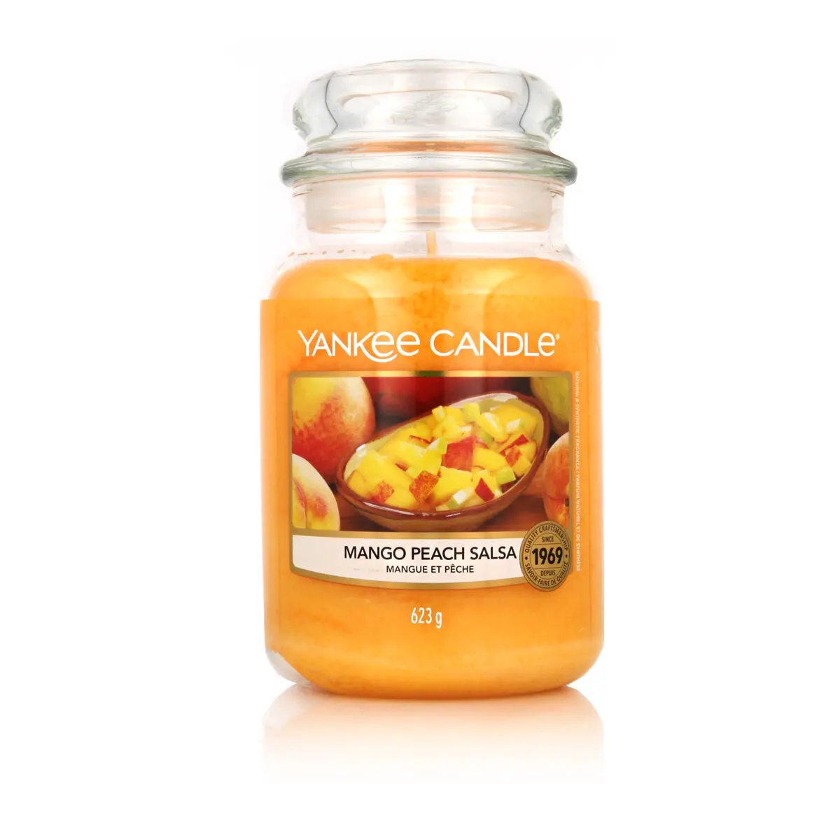 Candela Profumata Yankee Candle Classic Large Jar Candles Mango Peach Salsa 623 g