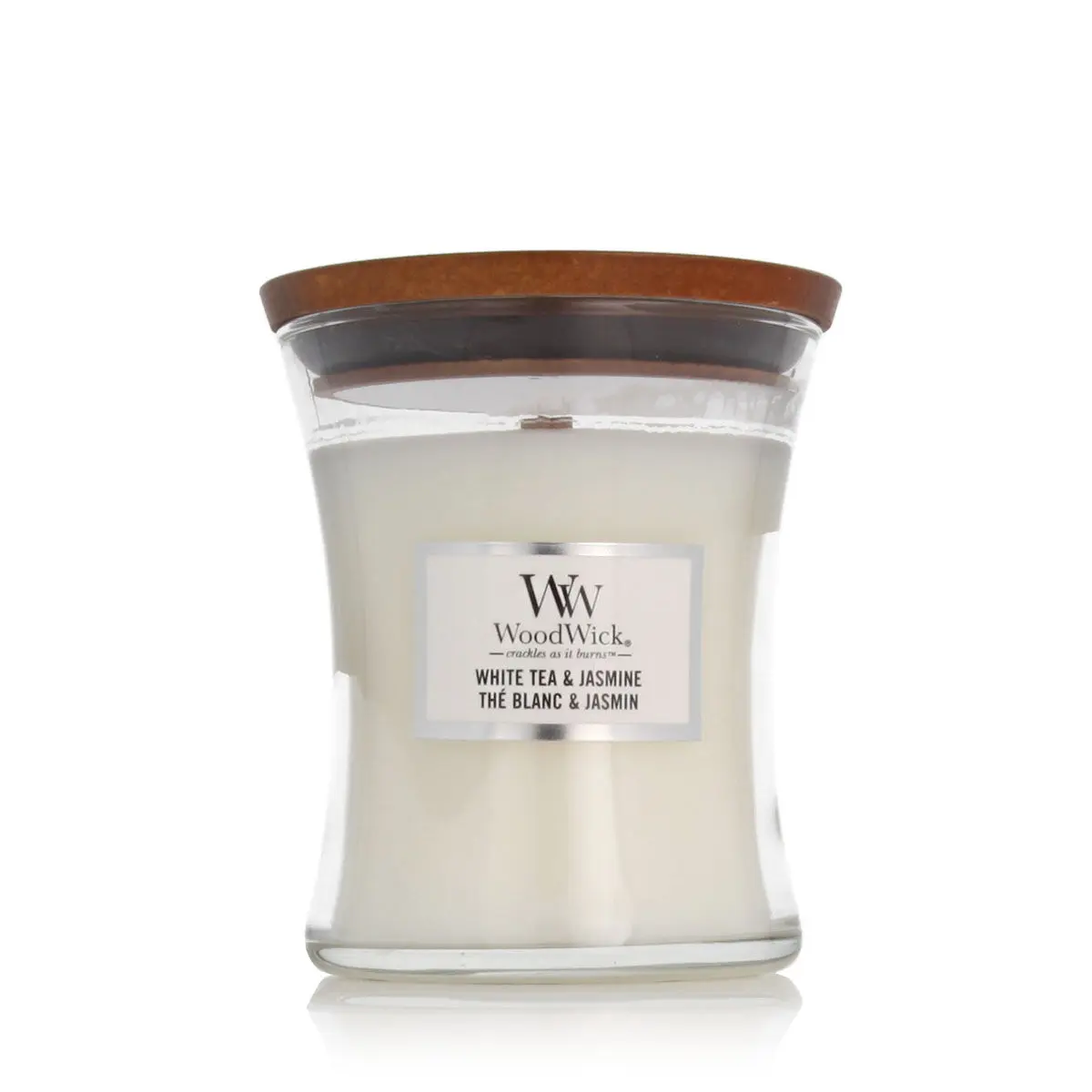 Candela Profumata Woodwick 275 g Gelsomino Tè Bianco