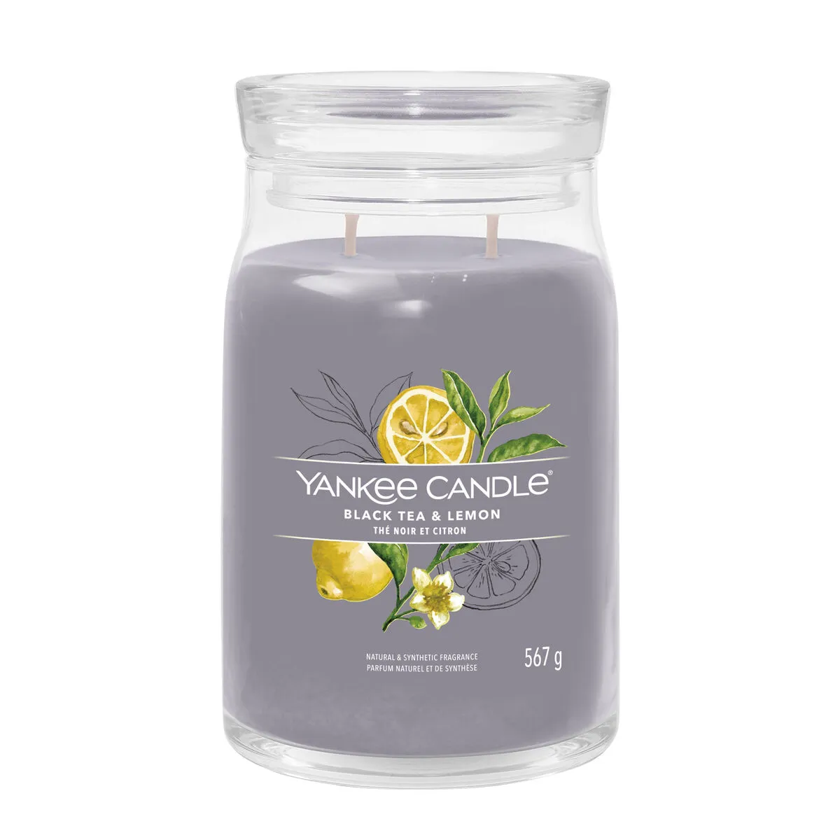 Candela Profumata Yankee Candle Limone Tè nero 567 g