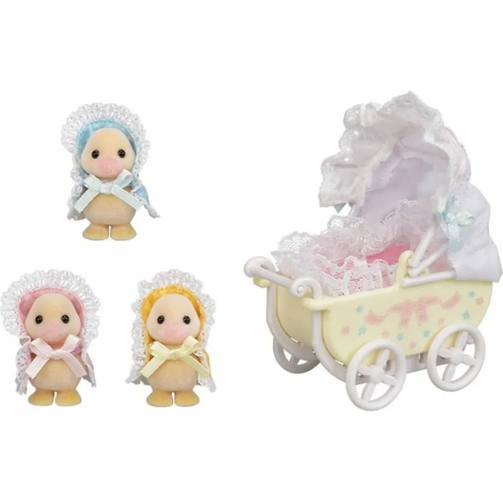 Set di Pupazzi Sylvanian Families The Adorable Duck and Pram Triplets