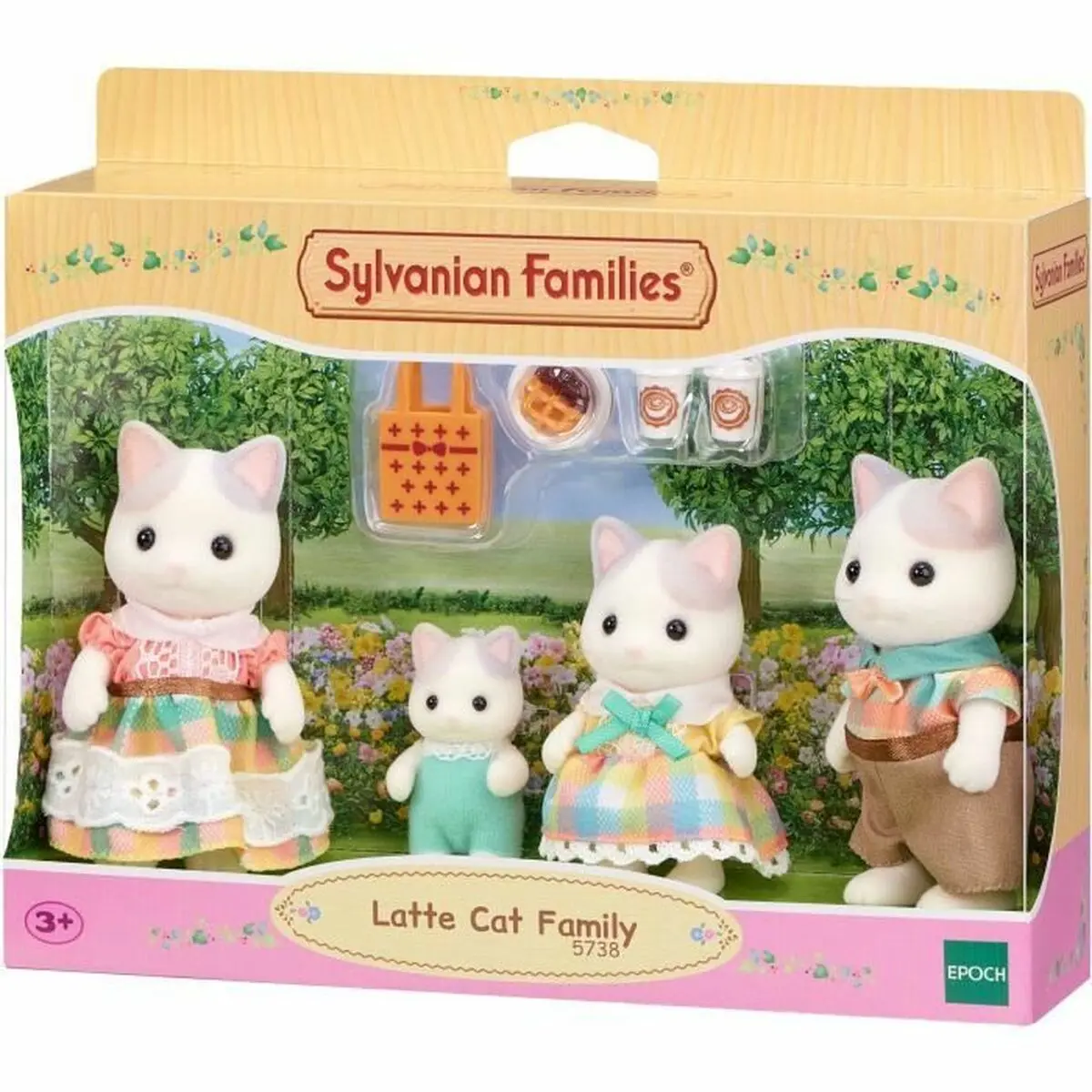 Accessori per Casa delle Bambole Sylvanian Families 5738 Latte Cat Family