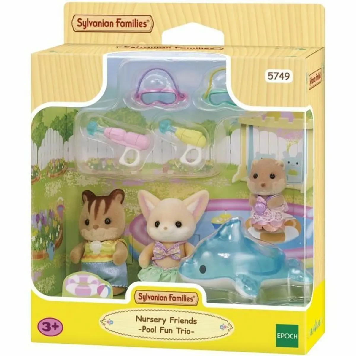 Accessori per Casa delle Bambole Sylvanian Families 5749 Nursery Friends Pool Fun trio