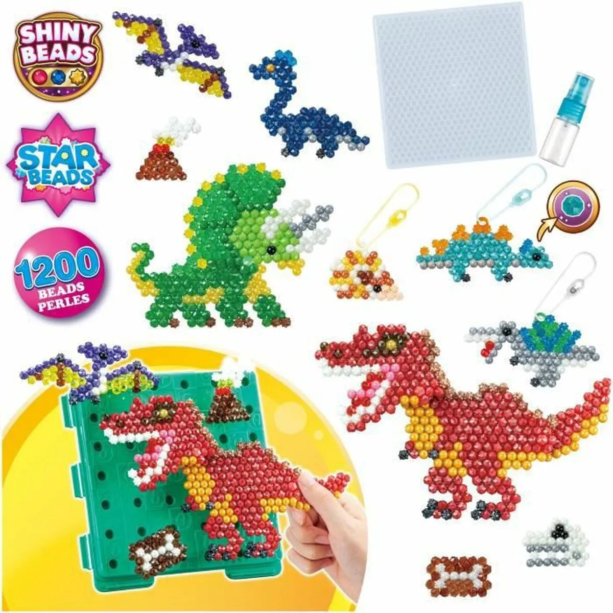 Gioco Fai-da-te Aquabeads The land of dinosaurs Multicolore