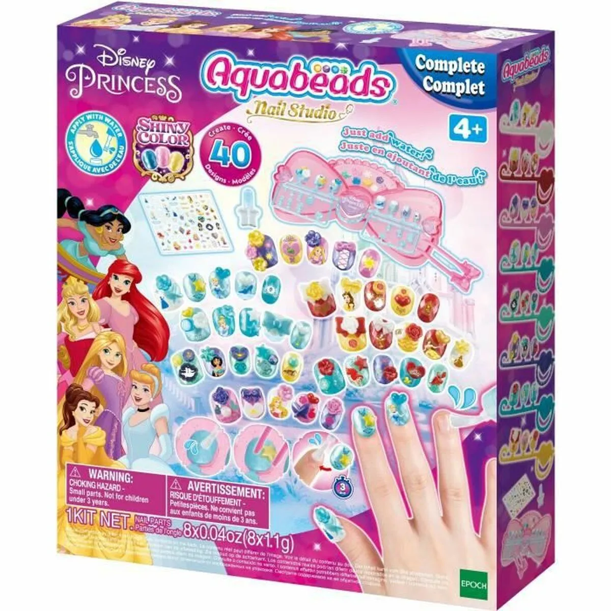 Confezione Aquabeads The Disney Princesses Manicure Box 1 Pezzi 40 Pezzi