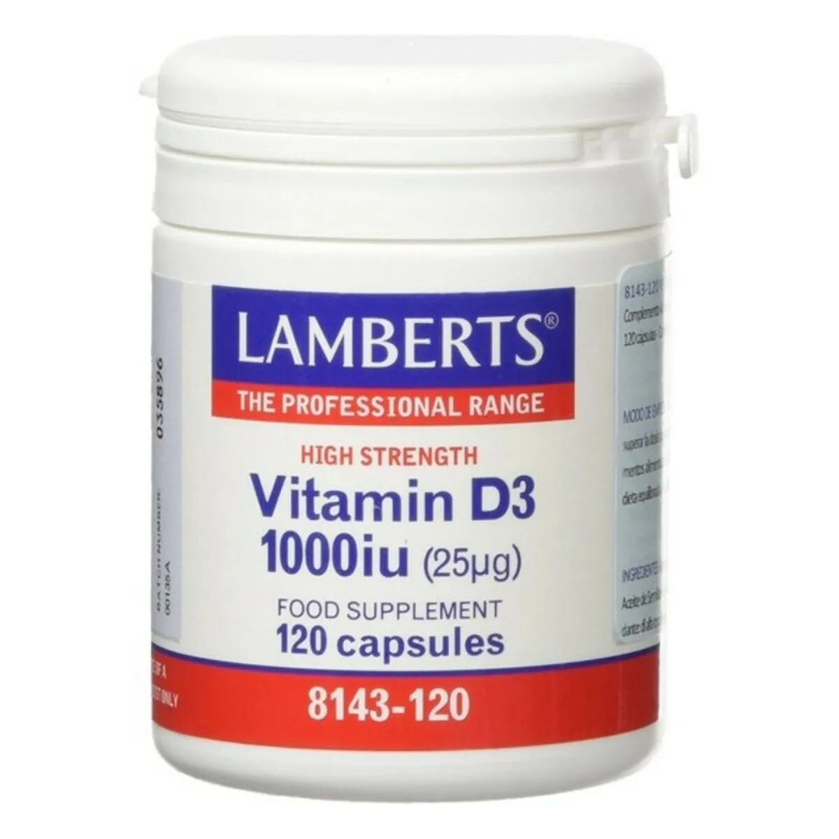 Capsule Lamberts 5055148409623 Vitamina D3 120 Unità (120 uds)