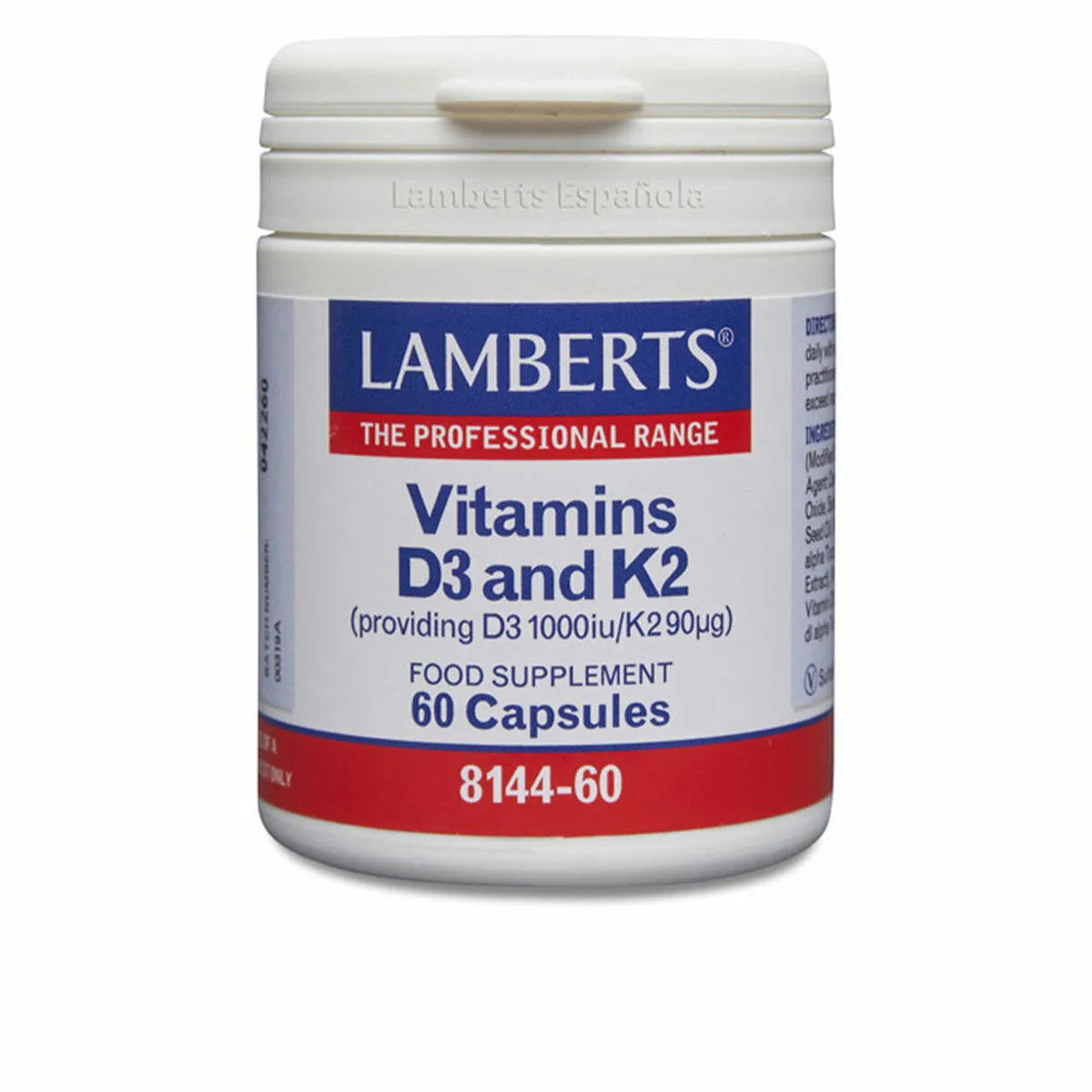 Supplemento congiunto Lamberts Vitamina D3 Vitamina K2 60 Unità