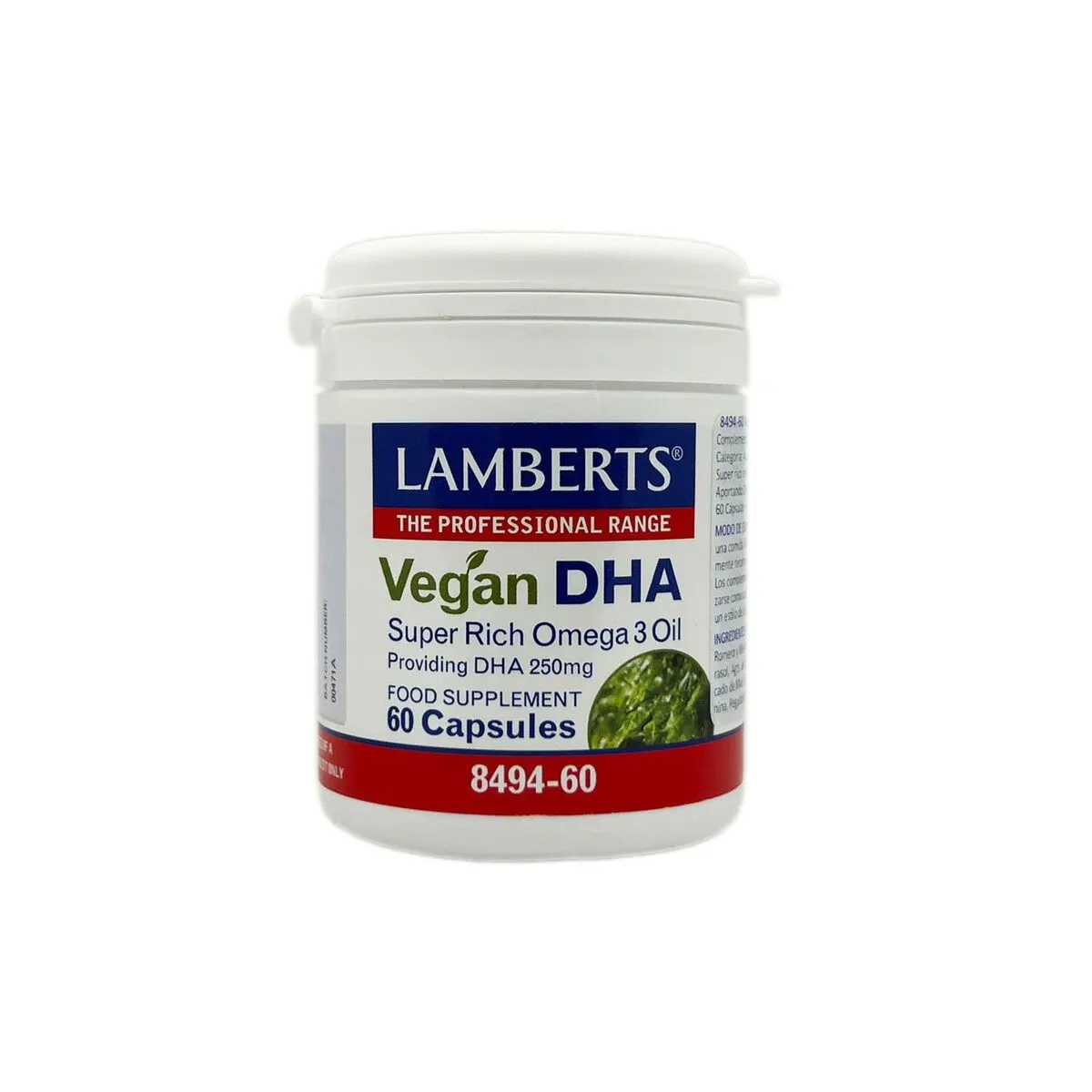 Integratore Alimentare Lamberts Vegan DHA Omega 3 60 Capsule