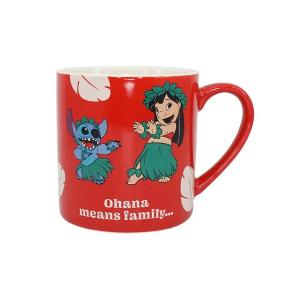 Tazza Mug Stitch OHANA MEANS FAMILY Rosso 310 ml