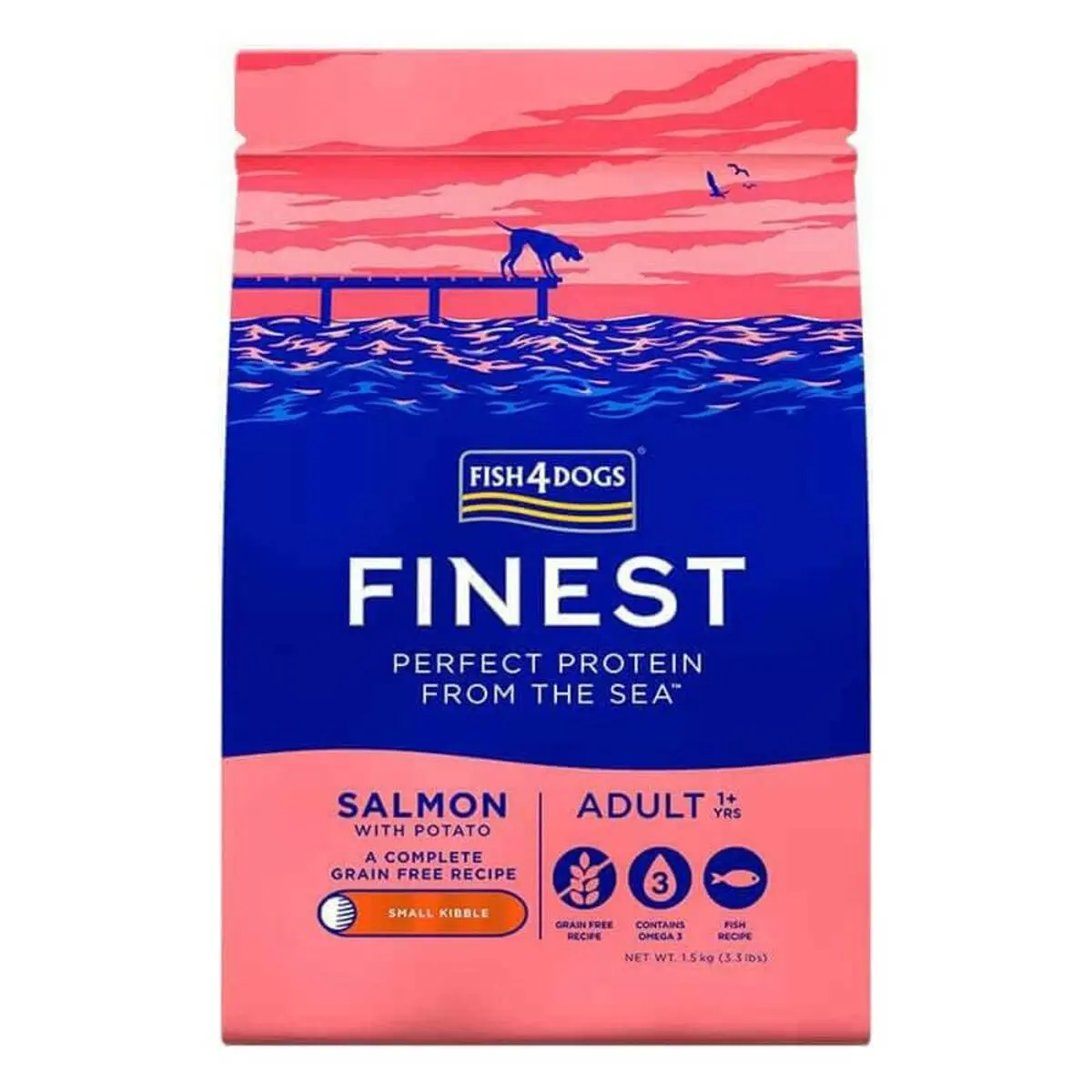 mangime FISH4DOGS Finest Salmon S Salmone 1,5 Kg