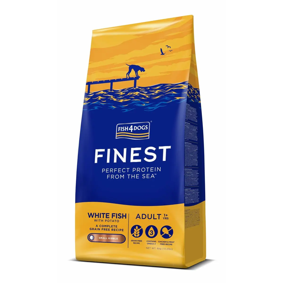 mangime FISH4DOGS Finest Ocean White fish S Pesce 6 Kg