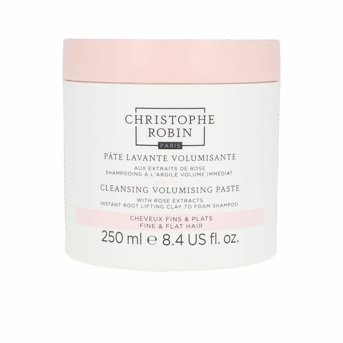 Shampoo per Dare Volume Christophe Robin Rhassoul Clay & Rose Extracts Pasta (250 ml)