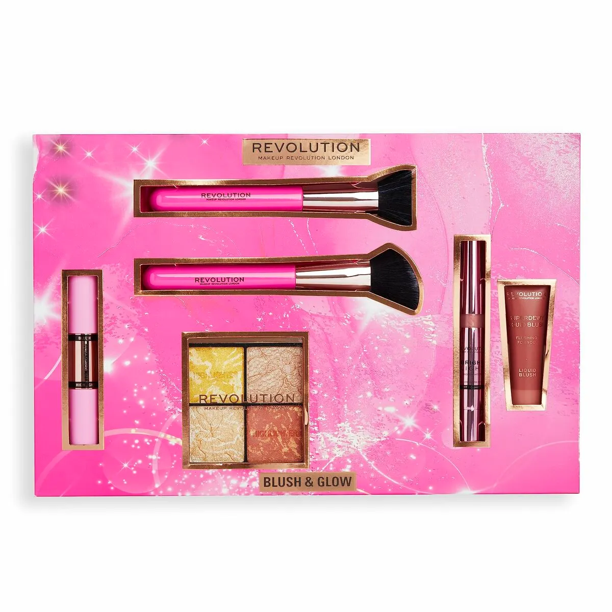 Set da Trucco Revolution Make Up Blush & Glow 6 Pezzi