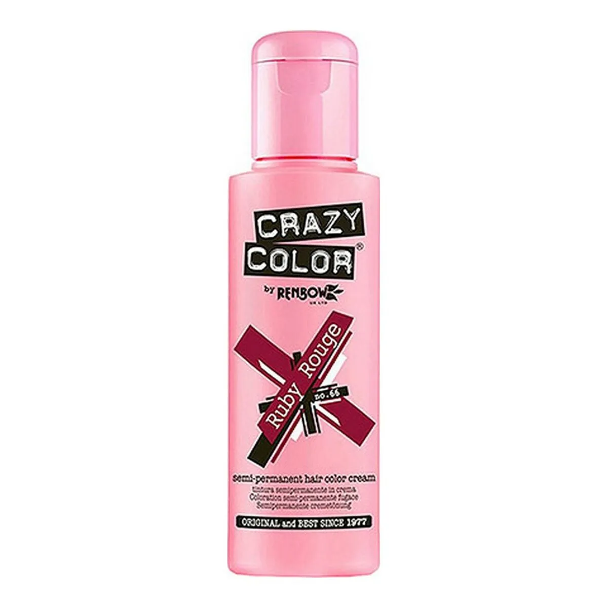 Tintura Semipermanente Ruby Rouge Crazy Color Nº 66 (100 ml)