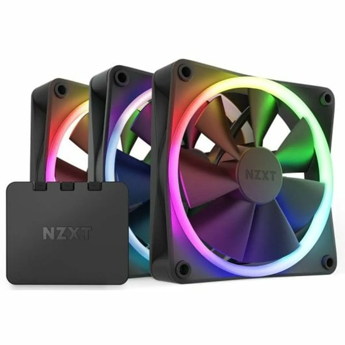 Base di Raffreddamento per PC Portatile NZXT RF-R12TF-B1 Ø 12 cm (3 Unità)