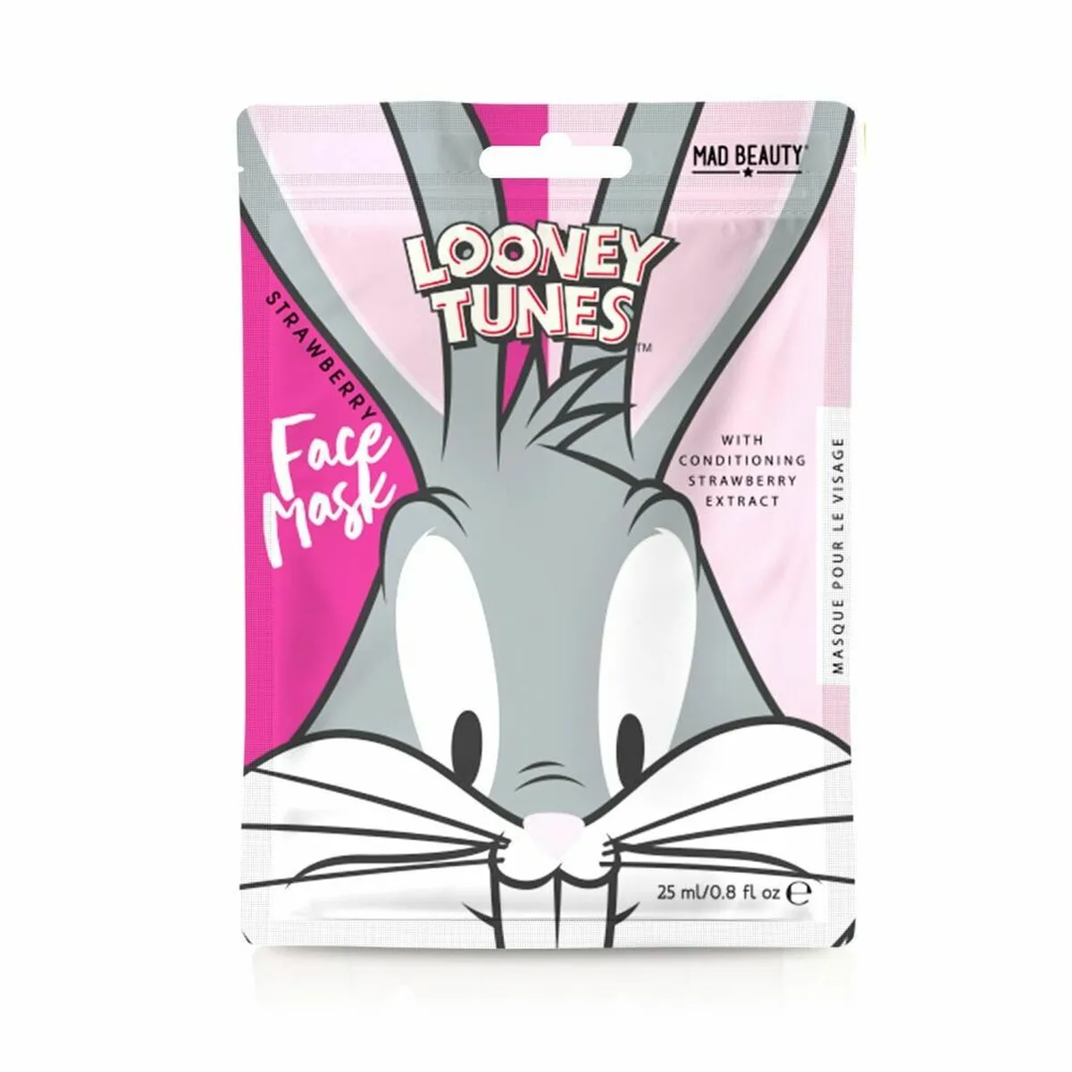 Maschera Viso Mad Beauty Looney Tunes Bugs Bunny Fragola (25 ml)