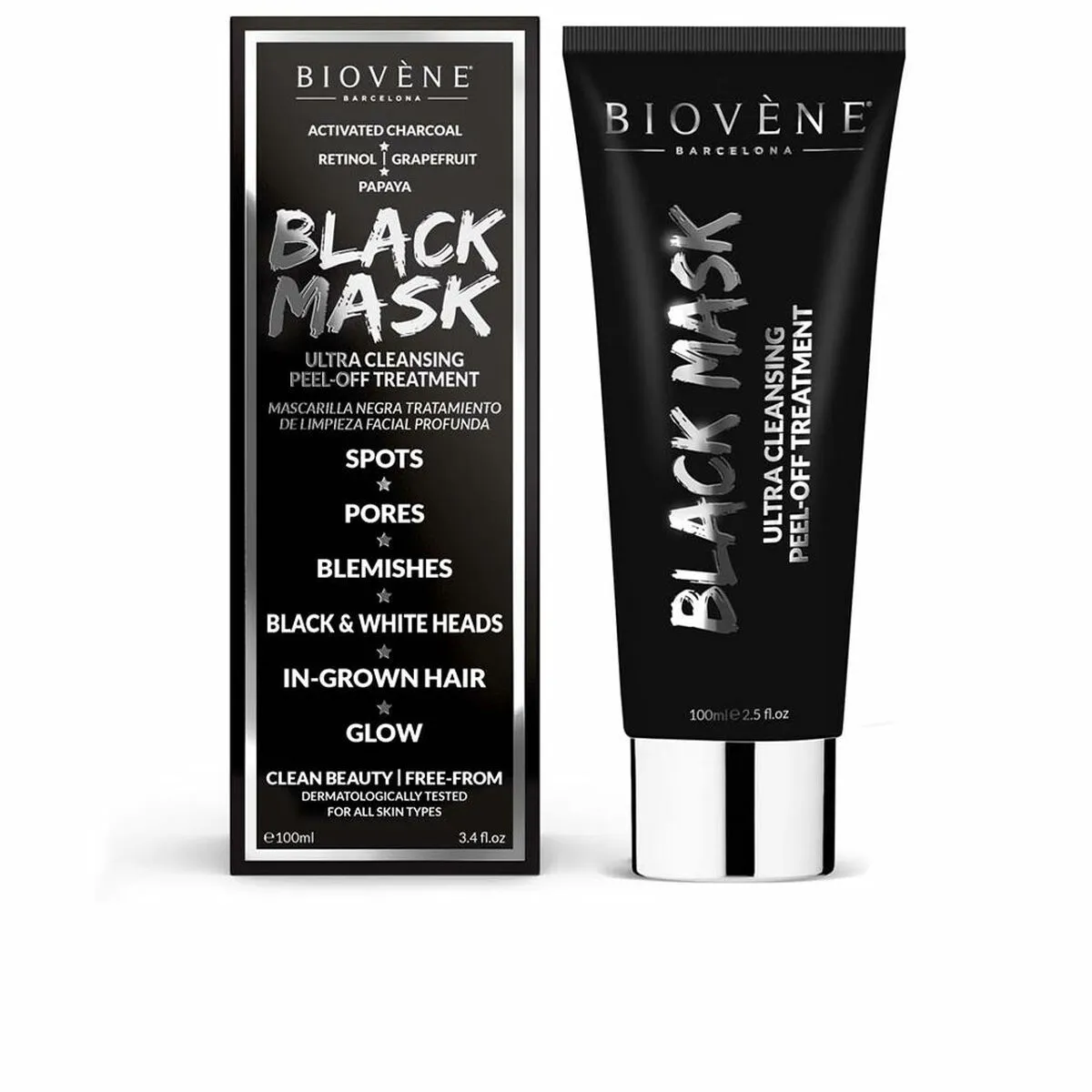 Maschera Viso Peel Off Biovène Black Mask 100 ml