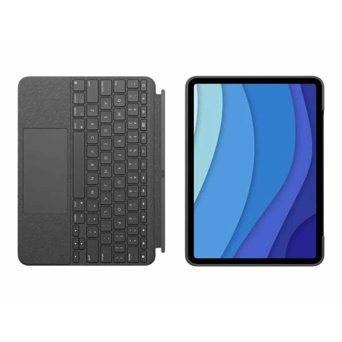 Tastiera Bluetooth con Supporto per Tablet Logitech Nero Grigio Tedesco QWERTZ