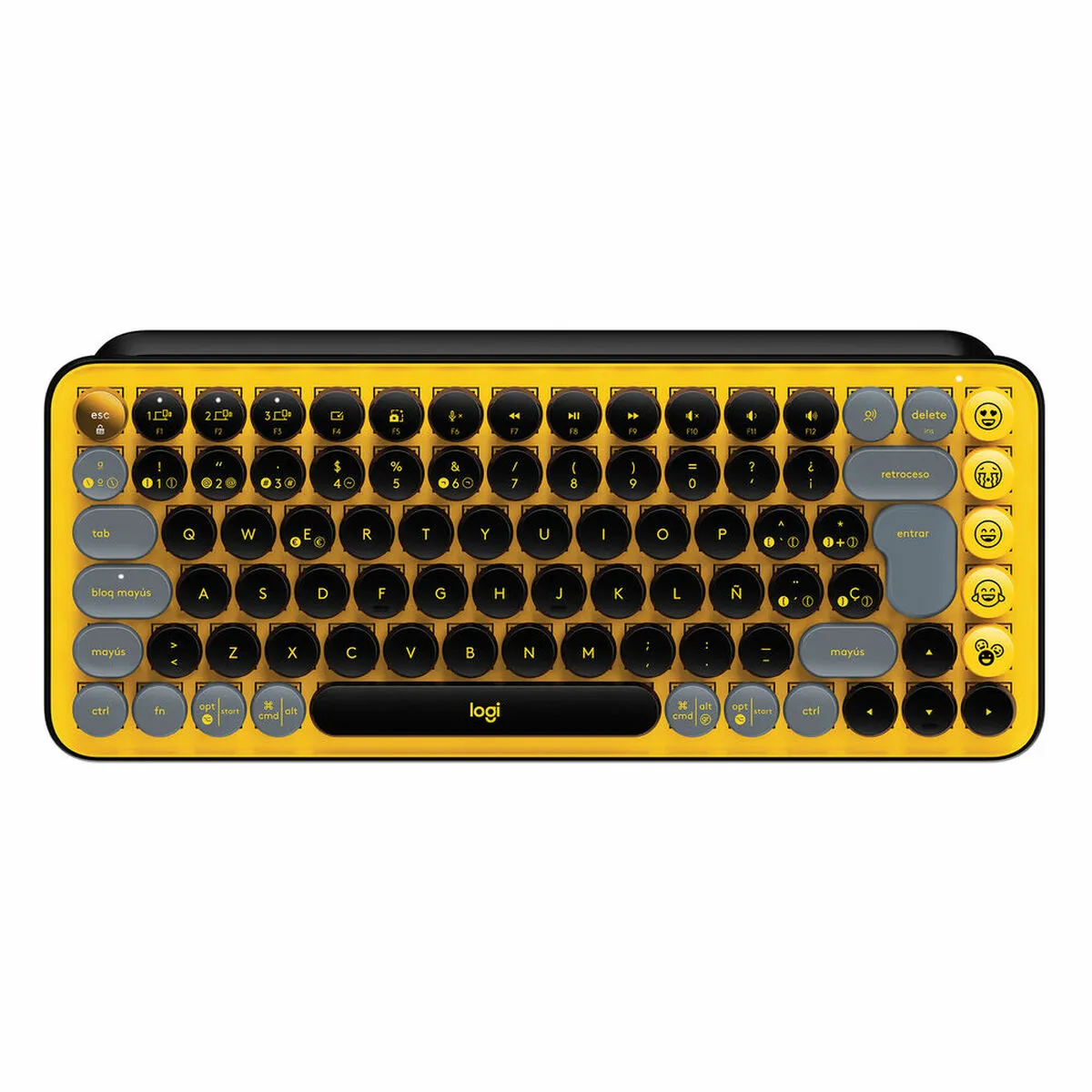 Tastiera Wireless Logitech 920-010728 Nero Giallo Qwerty in Spagnolo