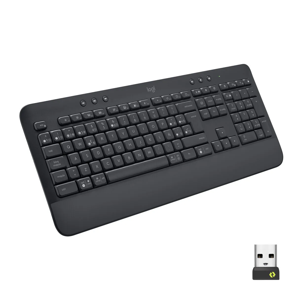 Tastiera Wireless Logitech 920-010917 Qwerty in Spagnolo Nero Grigio