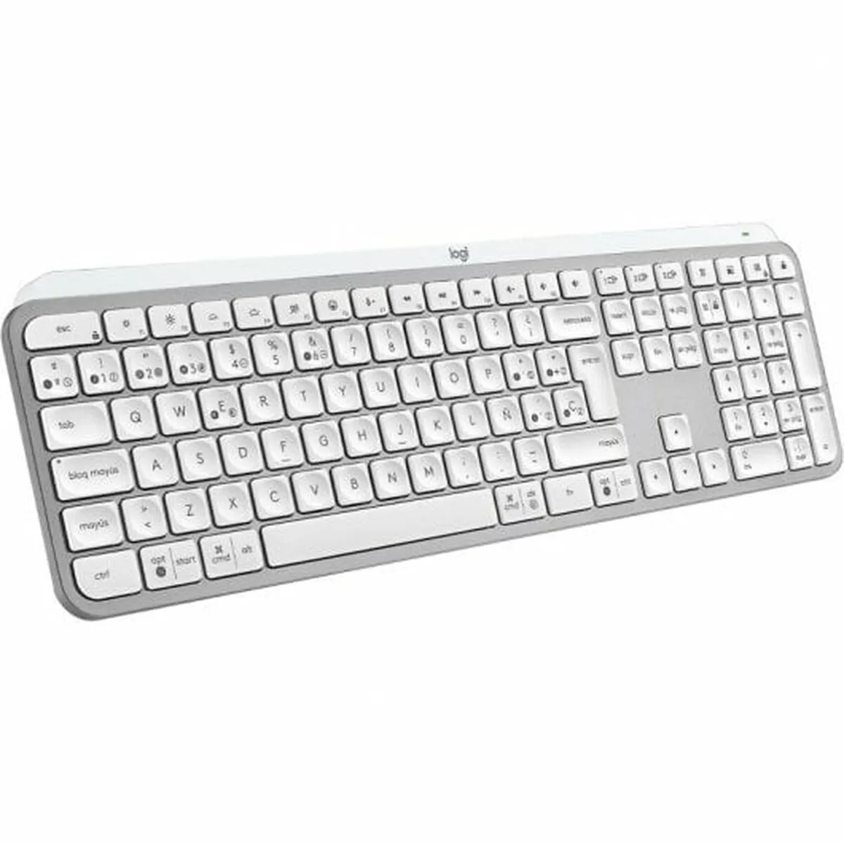 Tastiera Wireless Logitech MX Keys S Qwerty in Spagnolo Bianco