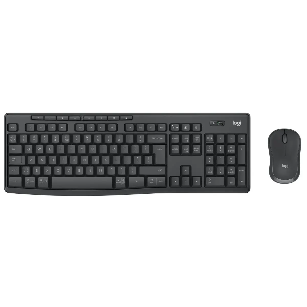 Tastiera e Mouse Logitech 920-012077 Grafite Monocromatica QWERTY