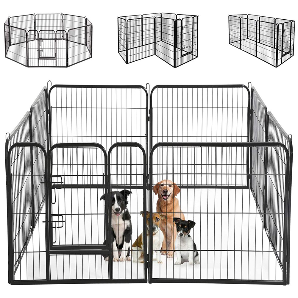 Recinzione Modulabile per Animali Domestici Recinto Interni e Esterni 77x80 cm (1)