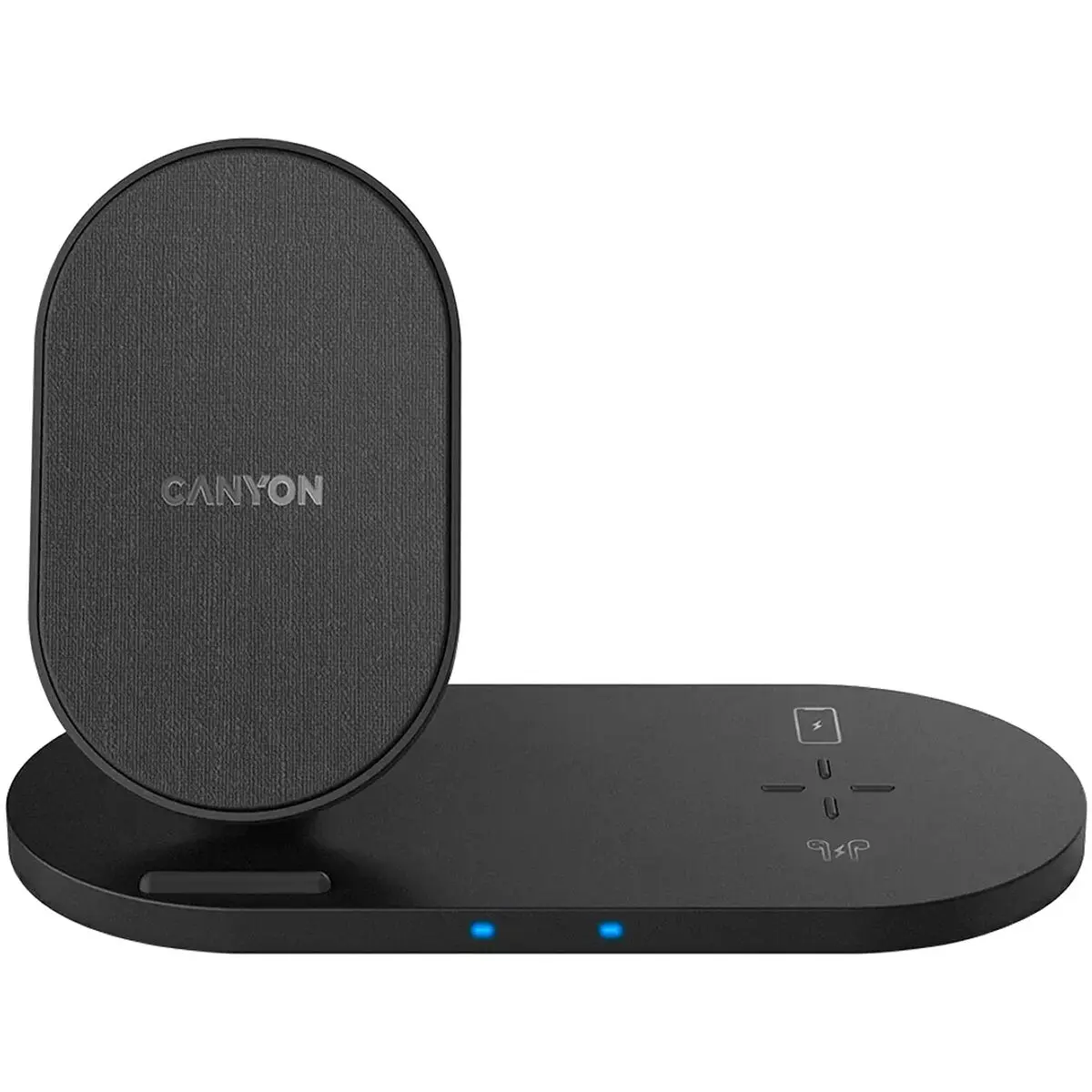 Caricabatterie Wireless Qi con Porte USB Canyon CNS-WCS202 Nero