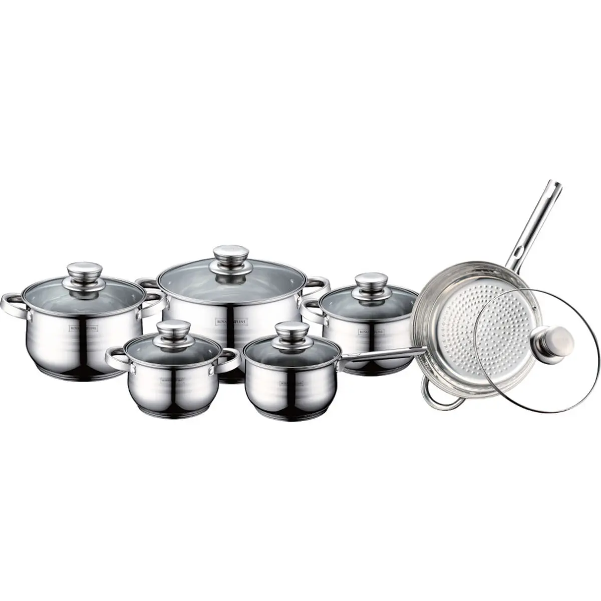 Batteria da Cucina Royalty Line 1231 Acciaio 12 Pezzi