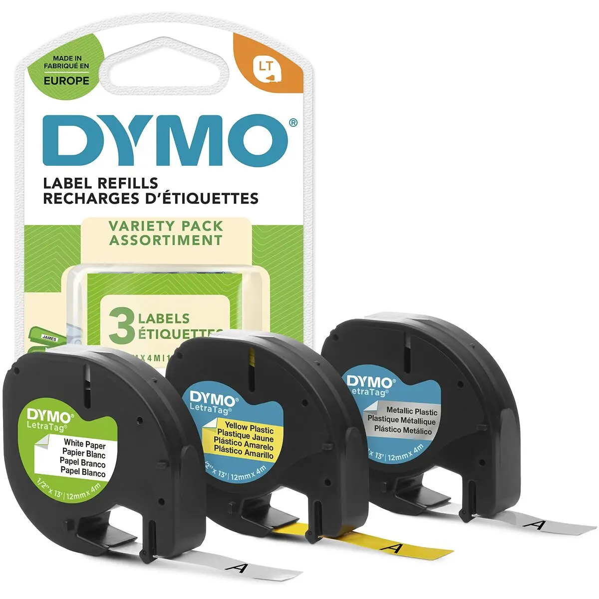 Nastro Laminato per Etichettatrici Dymo S0721800 Nero