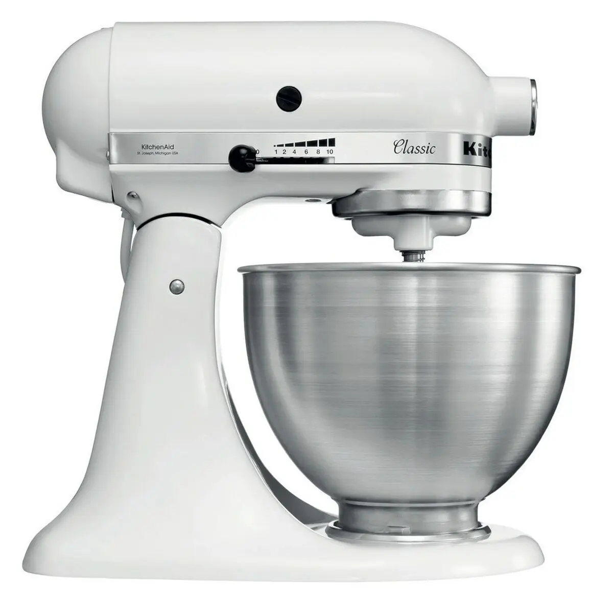 Sbattitore con frusta KitchenAid 5K45SSEWH Metallo Acciaio inossidabile Zinco