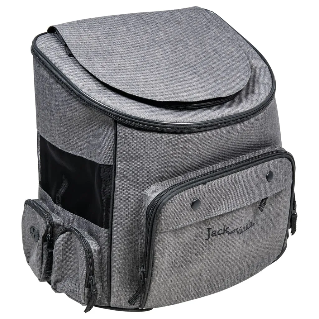 Jack and Vanilla Zaino per Animali Travel 40x25x36 cm Grigio/Nero