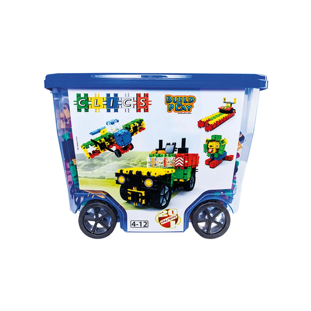 Set di Costruzioni Clics CB606 Azzurro Multicolore 560 Pezzi