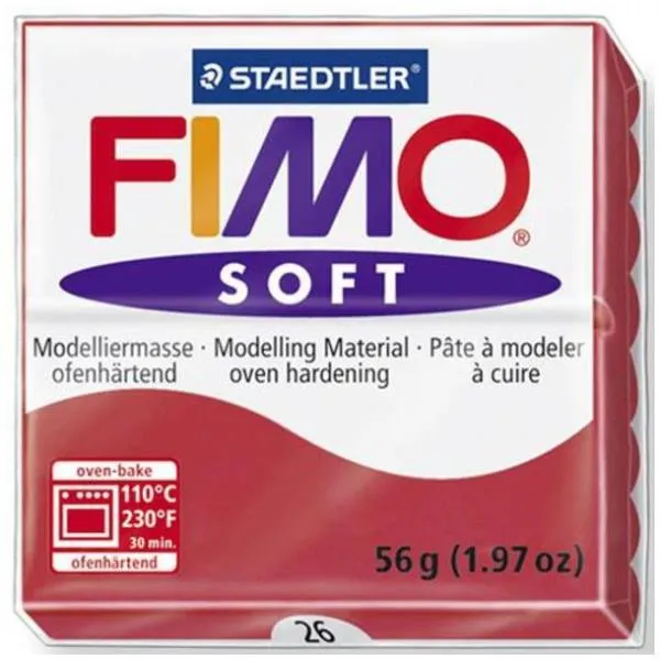 FIMO SOFT 57 G ROSSO CILIEGIA