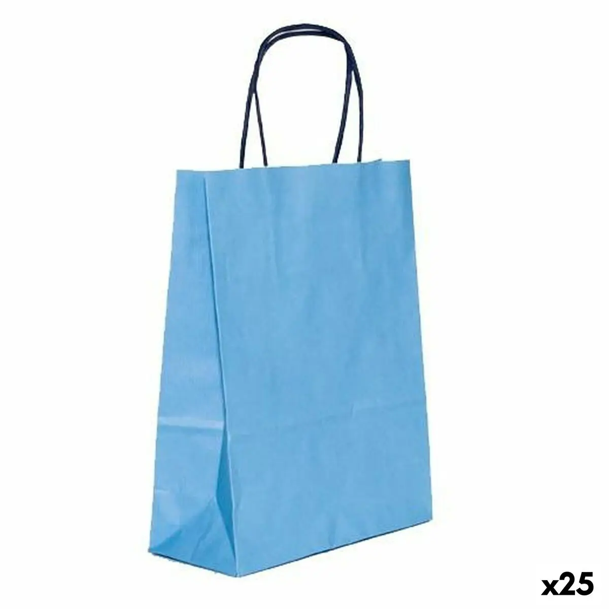 Borse Fama 26 x 10 x 35 cm Carta Azzurro Chiaro Con manici 25 Unità