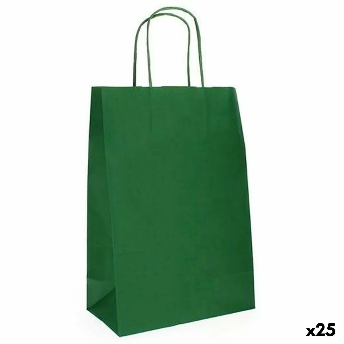 Busta di Carta Fama Verde scuro Con manici 31 x 11 x 42 cm (25 Unità)