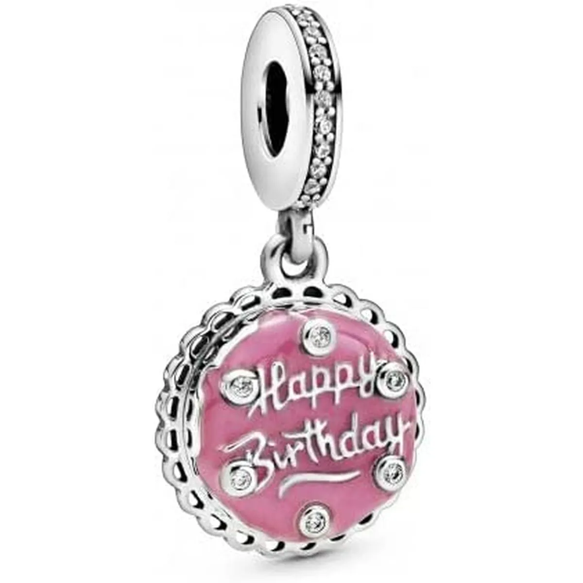 Perlina Donna Pandora PINK BIRTHDAY CAKE DANGLE